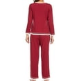 thumbnail image 4 of BLVB Soft Comfy Long Sleeve Pajama Sets Sleepwear for Women 2 Piece Pajama Sets Lounge Pj Sets with Pockets, 4 of 7