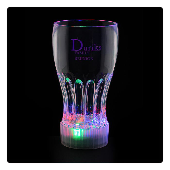  LED Cola BECHER blinkend Multicolor LED flashing mug 14 cm  gross. light​