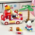 thumbnail image 2 of Bloques de construcción Keeppley Sanrio Mini Car Hello Kitty Cinnamoroll Pochacco Pompom Purin Hamburger Car Model Adornos Juguete Regalo, 2 of 5