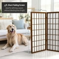 thumbnail image 6 of Red Lantern 3 ft. Short Window Pane Shoji Screen - Walnut - 8 Panels, 6 of 7