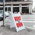 thumbnail image 5 of A-frame Sidewalk Rent To Own 24" x 36" Double Sided A-Frame Sidewalk Sign, Includes 2 Plastic Inserts | Foldable Portable White Signicade Sandwich Board Signs, 5 of 5