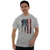 American Flag Vertical Star Antique Men's Graphic T Shirt Tees Brisco Brands 2X