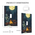 thumbnail image 5 of Zufioo Moonlit Skeleton Campfire Print Switch Wall Plate, Dustproof and Heat-resistant Decorative Wall Switch Cover, Suitable for Residential and Commercial Areas-Mid-size, 5 of 8