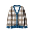 thumbnail image 3 of Bixock Jeans Cardigan for Womens Open Front Long Sleeve with Pockets Printed Loose Casual Outerwear Fall Winter Coats Daily Wear, 3 of 5