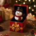 thumbnail image 4 of Christmas Snowman Jack in The Box Figurine, Resin Pop-Up Snowman in Gift Box Statue with Top Hat & Red Scarf, Christmas Tabletop Decor, Surprise Christmas Gift Ornament for Home Shelf, 4 of 4