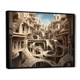 thumbnail image 2 of Designart "Architectural Fantasia Surreal Fractal IV" Landscapes Framed Wall Art - Traditional White Surrealism Landscape Bedroom Framed Canvas Wall Art, 2 of 6