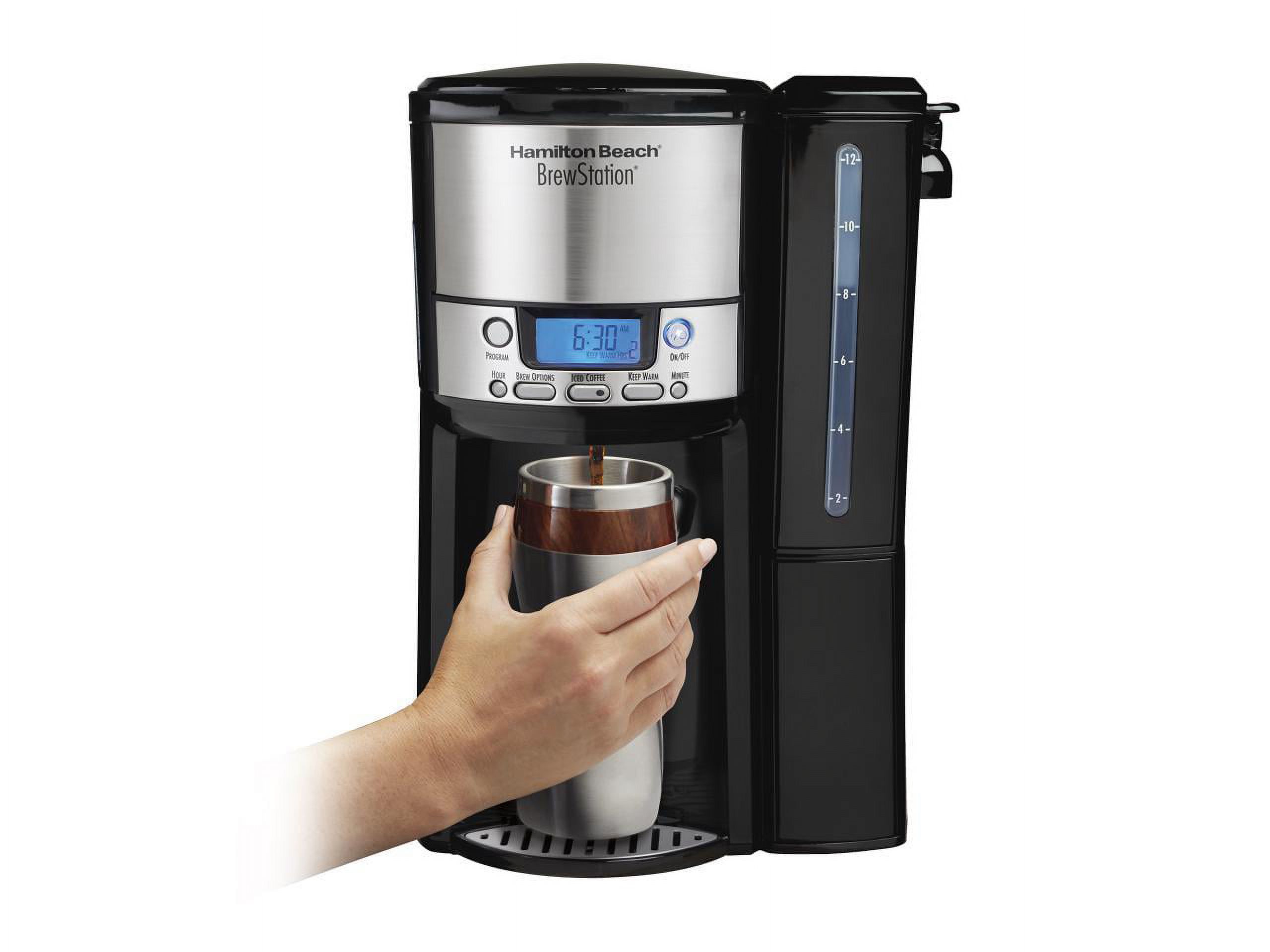 Hamilton Beach BrewStation 12 Cup Coffee Maker with Internal Heating, Black - image 3 of 6