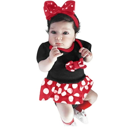 

Girl Cat Dress Personalized Dress Baby Girls Bowknot Dot Print Bodysuit Romper Dress+Headbands Outfits Flower Girl Dress Sleeves Overalls Dress for Girls
