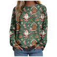 thumbnail image 3 of Futezty Women Christmas Sweatshirts 3D Digital Print Novelty Pullover Tops Funny Santa Xmas Tree Graphic Holiday Outfits, 3 of 7