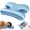 Blue, variant on RoamReady Anti-Wrinkle Side Sleeper Pillow for Adults, Cooling Memory Foam Neck Support with Silky Satin, Ergonomic for Back & Side Sleepers (Blue)