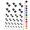 Black, variant on Duck Tracks Footprints Water Resistant Temporary Tattoo Set Fake Body Art Collection - Orange