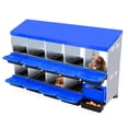 thumbnail image 1 of 10 Hole Chicken Nesting Box - Galvanized Steel Roll Away Design, Rustproof Metal Laying Box with Removable Dividers & Ventilation, Easy Egg Collection & Cleaning for Indoor/Outdoor Coop, 1 of 7