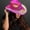 Hot Pink, variant on 100Fens Party Colourful Fluorescent Large Composite Styled Hat Party Festival Colourful Cowboy Hat