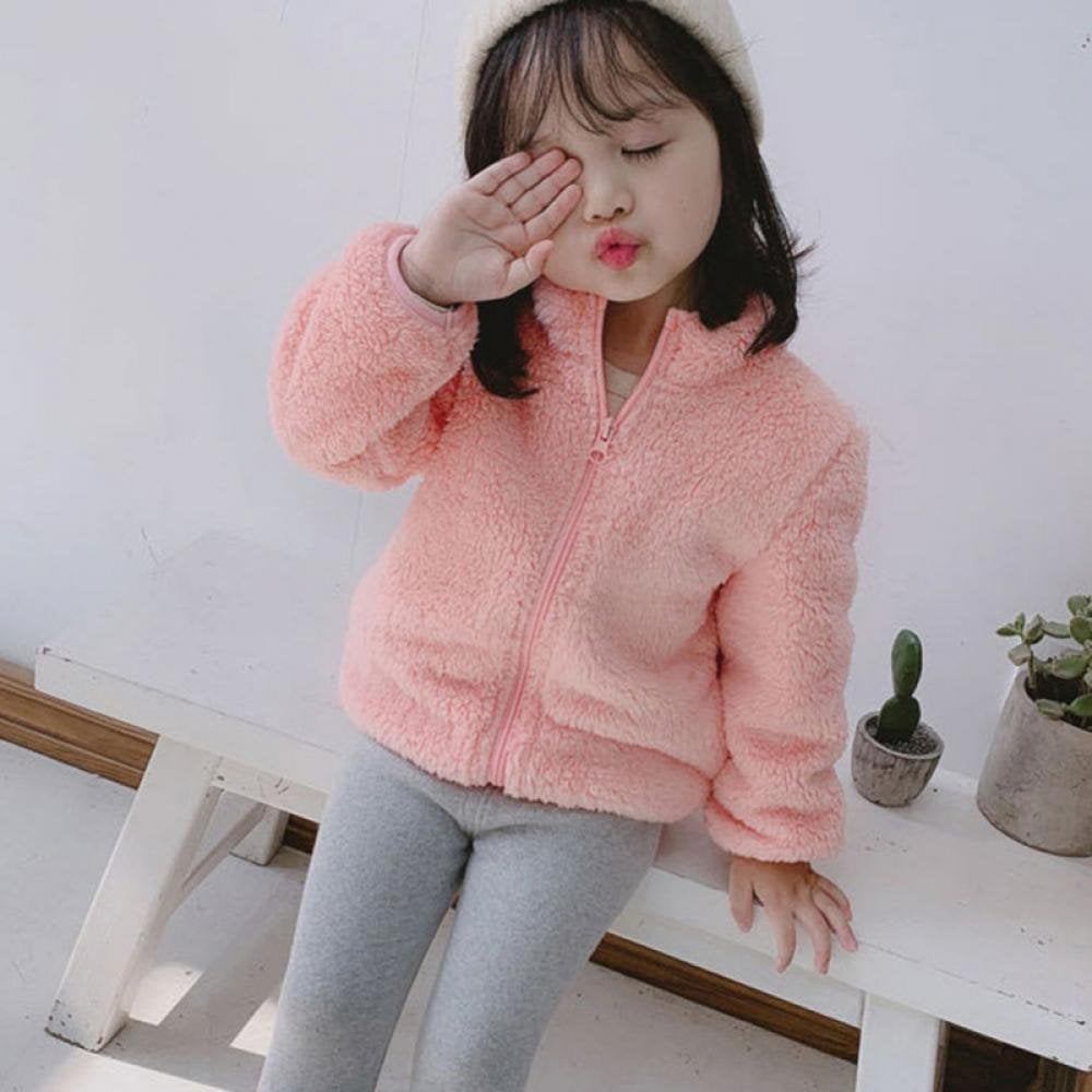 Veste Polaire Sherpa Pour Fille - Fermeture éclair Complète, Doublure Pelucheuse, Automne/hiver - 8
