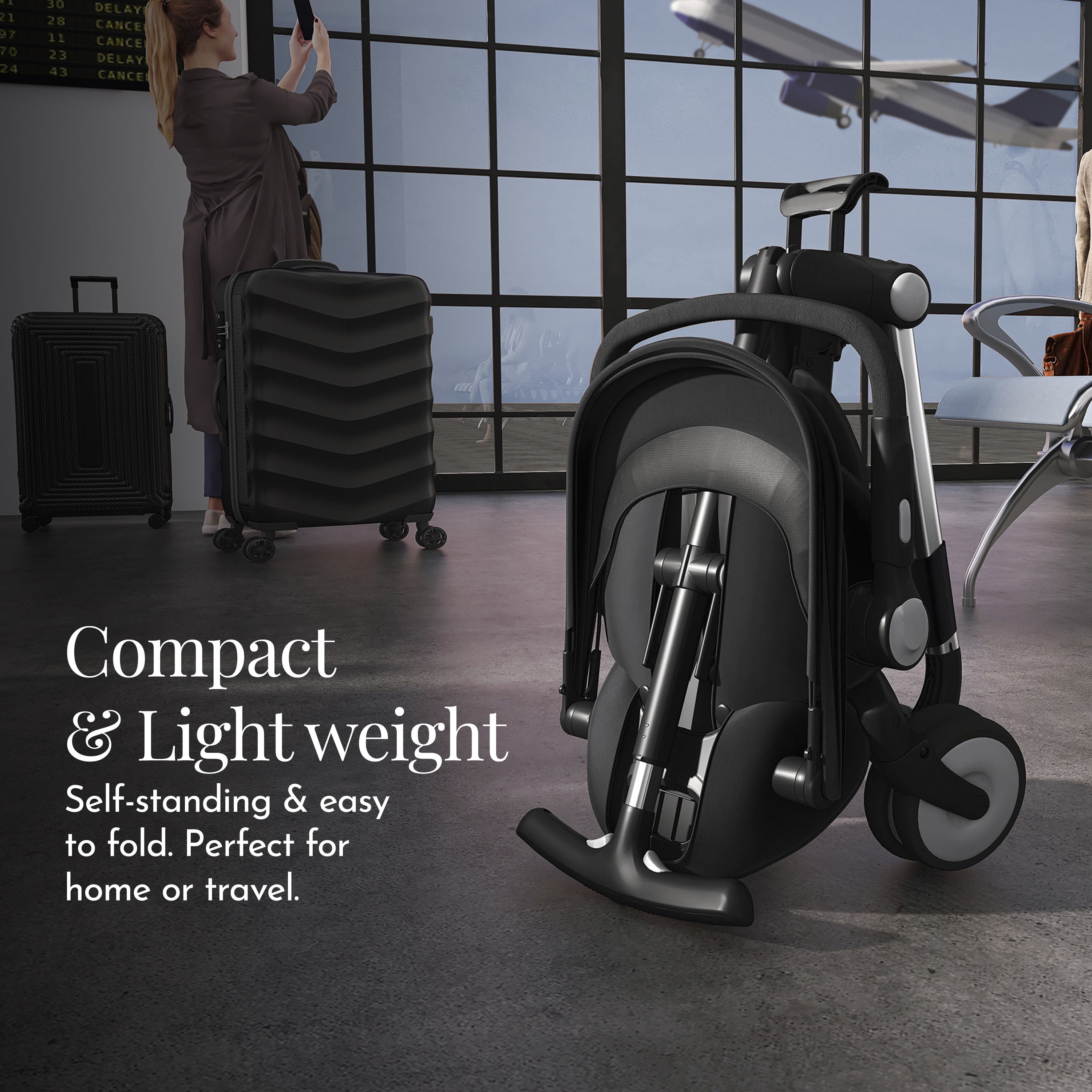Evolur Velo Rider Stroller, Caviar