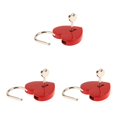 thumbnail image 3 of Speravity Metal Heart Shape Lock Solid Color Wardrobe Replacement Cabinet Anti-rust Key Padlock Drawer Decorative Meaningful with rojo 3piezas, 3 of 6