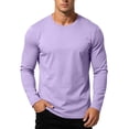 thumbnail image 5 of Samdudou Mens T Shirts Long Sleeve Crewneck Casual Basic Tees Everyday Layering Undershirts Lightweight Athletic Training Tops Classic Daily Workout Pullover Apparel, 5 of 7