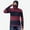 Wine, variant on Swuxness Mens Stripe Print Hooded Long Sleeve Sun Protection Top Ice Fabric Face Cover Outdoor Wear