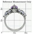 thumbnail image 2 of High polished (no plating) Stainless Steel Ring with AAA Grade CZ in Amethyst for Women Style TK085, 2 of 4