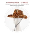 thumbnail image 5 of Tiger Cowboy Sombrero Animal Tema novedoso Faux Tiger Tigre Print Cowboy Sombrero Decorativo Sombrero decorativo, 5 of 5