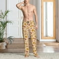 thumbnail image 2 of Honiee Fall Leaves for men - a sleek fusion of Straight Pajama Pants, versatile Lounge Pants, and cozy Sleepwear, all rolled into one-Small, 2 of 6