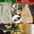 thumbnail image 2 of IC ICLOVER 7.5ft Pre-Lit Artificial Christmas Tree with 500 Warm White Lights, Snow Flocked Full Prelighted Xmas Tree, 1088 Branch Tips, Metal Stand and Hinged Branches, Storage Bag, 2 of 10