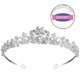 thumbnail image 4 of Diadema con flores de cristal y diamantes de imitación, tocado tipo tiara para bodas, fiestas, cenas, banquetes y graduaciones., 4 of 7