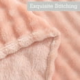 thumbnail image 5 of RYNGHIPY Oversize Blush Flannel Fleece 79*90 Throw Blanket for Girls Kids Fluffy Pink Waffle Faux Fur Blanket for Bed Couch Chair Bubble Plush Thick Fuzzy Soft Blanket (Blush,79"*90"), 5 of 7