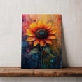thumbnail image 5 of Sunflower Flower Canvas Wall Art 8x12 inches - Muted Neutral Rustic Floral Sunflower Flower Watercolor Artwork for Bedroom, 5 of 5