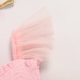 thumbnail image 5 of ZEHJUHAN Baby Girl Tulle Romper Summer Bodysuit with Flutter Sleeves Floral Embroidery Cake Smash Outfit First Birthday Photo Shoot Pink，6-12M, 5 of 7