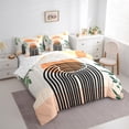 thumbnail image 3 of jejeloiu Geometric Striped Circle 7-Piece Twin Bedding Sets,Rustic Plant Leaf Bedding Comforter Set,Abstract Minimalsim Desgin Sheet Sets For Adults,Breathable Home Decor Reversible, 3 of 8