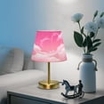 thumbnail image 6 of Tapered Desk Lamp with Antique Brass Base Table Lamps Dimmable LED Bulb Button Switch Night Light Clouds and Pink Heart Shape Small, 6 of 8