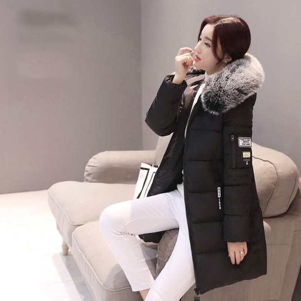 Más el tamaño de las chaquetas de las mujeres abrigos de invierno sólido grueso parkas mujer ropa caliente venta con capucha cremallera caliente abrigo de mujer ropapangjing