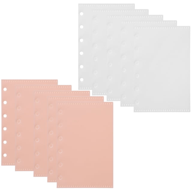 Assorted Color 6 Pocket Binder Pouch PP Material for Organizing Office Supplies and Book Storage