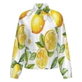 thumbnail image 5 of Jackets for Women Winter Coat Jackets Flannel Stand Collar Jacket(Lemons with Flower,Size:S-4XL), 5 of 7