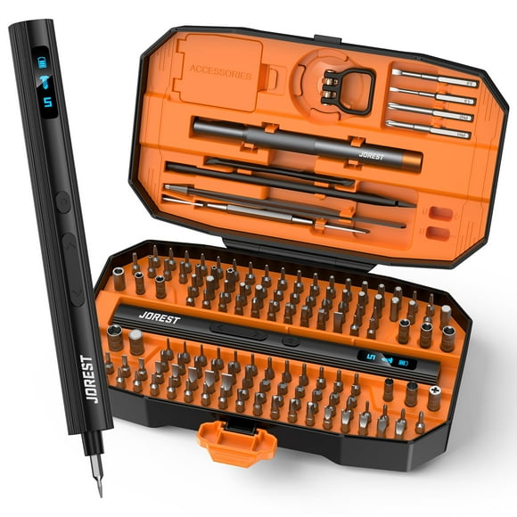 JOREST 155 in 1 Precision Electric Screwdriver Cordless, Mini Rechargeable Power Screwdriver Set with Anti Static Wrist Strap, Gifts for Men, Repair T