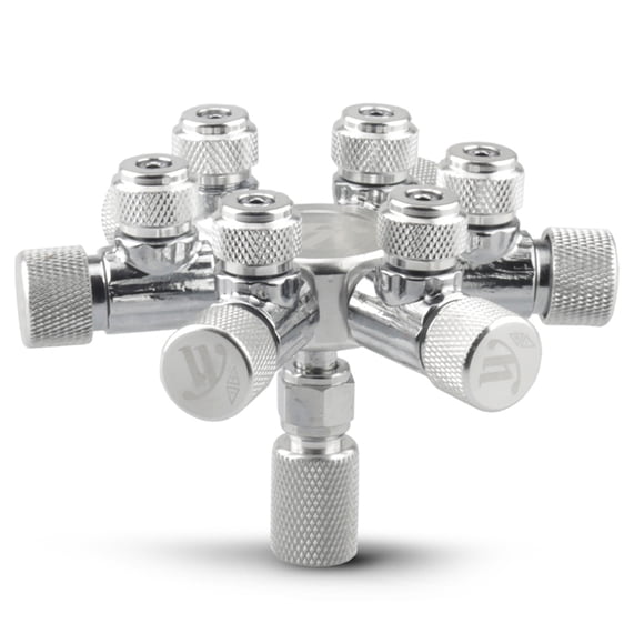 Valve,Tank Co2 Splitter With 6 Way Splitter Needle Fine Needle Fine Valve Dsfen Iuppa Tank Splitter