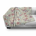 thumbnail image 3 of Pastel Soft Flannel Fleece Throw Blanket, Fresh Spring Field Gardening Plants Flowers Retro Tulip Peony Blossoms Twigs, Cozy Plush for Indoor and Outdoor Use, 60" x 80", Multicolor, by Ambesonne, 3 of 6