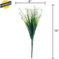 thumbnail image 4 of Morttic 6 Bundles Artificial Flowers for Outdoors UV Resistant Plastic Flowers Fake Plants Spring Flowers in Bulk for Indoor Outdoor Cemetery Home Wedding Vase Pots Decorations (White), 4 of 7
