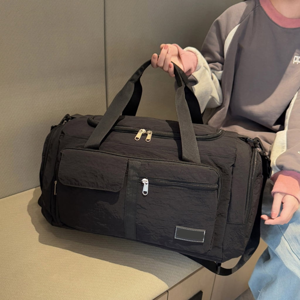 Huhudde Fitness Bag Travel Bag Luggage Bag Large Capacity Training Bag Weekenders Bag Foldable Sport Bag with Shoe Compartment