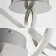 thumbnail image 6 of JONATHAN Y Chantelle 19.5" 1-Light Modern Minimalist Aluminum Loop Integrated LED Semi Flush Mount, Nickel, JYL1701A, 6 of 10