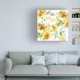 thumbnail image 2 of Canvas Wall Art - Jean Plout 'Yellow Floral Bouquet A' Wall Art for Living Room, Bedroom, or Office Décor by Trademark Fine Art - 24 x 24 Inches, 2 of 4
