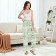 thumbnail image 5 of Dailycode Women's Pajama Pants Wide Leg Lounge Pj Bottoms With Pockets Watercolor Chick and Branch, 5 of 7