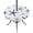 Cobalt Blue, Azure, Milky White, variant on Round Outdoor Tablecloth with Umbrella Hole and Zipper, Navy Blue Starfish Tablecloth with Elastic Waterproof, Coastal Summer Beach Nautical Patio Table Covers for 36" - 44" Picnic Pool Tables