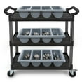 thumbnail image 3 of Sandmovie Commercial Plastic 4-Compartment Cutlery Bin, Gray, 4-Pack, 3 of 8