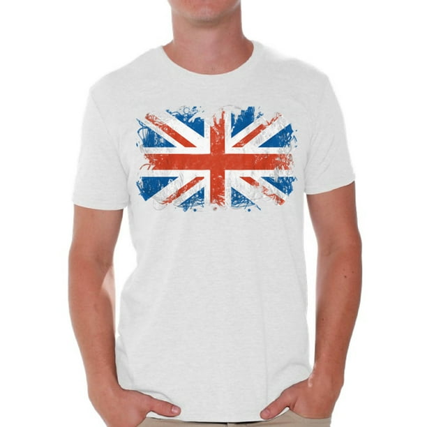 Awkward Styles Union Jack Shirt UK T Shirt for I Love England Shirt for New England T Shirt for Boyfriend Patriotic United Kingdom Flag Shirt for Men Birthday Gifts