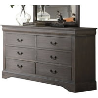 Acme Furniture Product Image Acme Furniture Louis Philippe Iii Antique Gray Dresser With Six Drawers