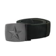 thumbnail image 4 of Babomareon Nylon Mens Belt Adjustable Casual Outdoor Woven Belt with Metal Star Buckle, 4 of 11
