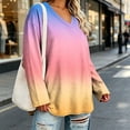thumbnail image 4 of GERsome Womens Long Sleeve Shirts Plus Size V Neck Casual Blouses for Fall Casual Size XL, 4 of 7