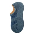 thumbnail image 3 of opolski 1 Pair Women Boat Socks Low-cut Shallow Japanese Style Solid Color High Elasticity Anti-slip Thickened Soft Sweat-absorption Anti-shrink Sports Short Invisible Socks Blue, 3 of 8